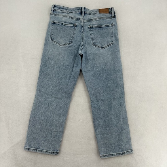 Dear John Frankie Straight Cropped Distressed Ripped High Rise Jeans Women Sz 30 - Picture 2 of 8
